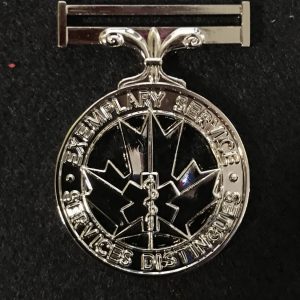 Médaille de service exemplaire pour services médicaux d'urgence pleine grandeur