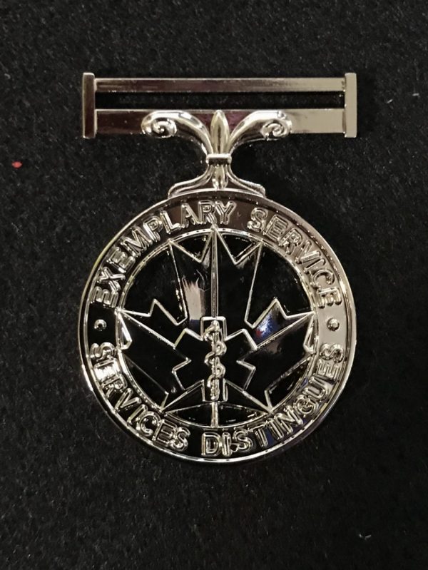 Médaille de service exemplaire pour services médicaux d'urgence pleine grandeur