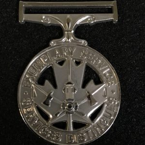 Médaille de service exemplaire de service d'incendie pleine grandeur