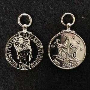 Médaille miniature du jubilé d'argent de la reine Elizabeth II