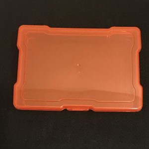 Orange Plastic Case for Medals 5" by 7" by 2"