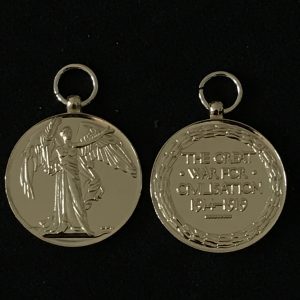 Réplique grandeur nature de la médaille de la victoire de la Première Guerre mondiale