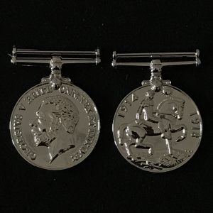 Réplique grandeur nature de la médaille de guerre britannique WW1 1914-1918