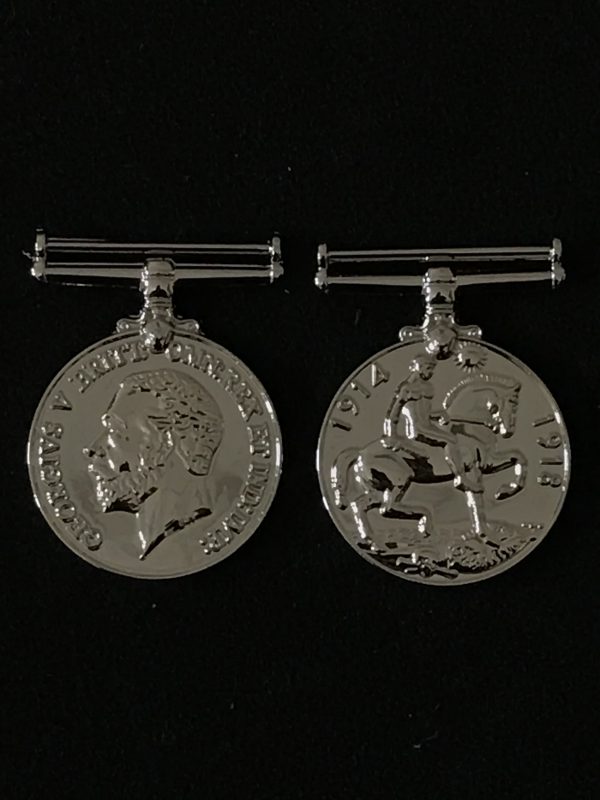 Réplique grandeur nature de la médaille de guerre britannique WW1 1914-1918