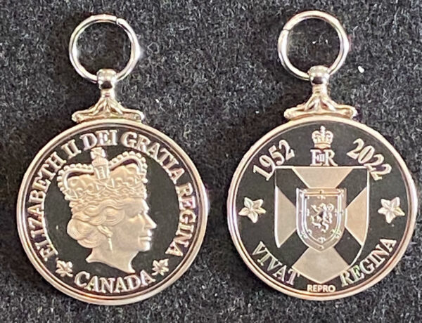 Queen Elizabeth II’s Platinum Jubilee Medal Provincial Full Size Replica Nova Scotia